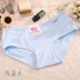 Cô gái vải cotton Cô gái đồ lót eo giữa kích thước lớn học sinh rắn màu lớn trẻ em bông góc phẳng