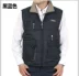 Mùa thu hai bên mặc cotton mỏng trung niên nam vest vest vai túi móc áo vest cá chụp ảnh du lịch áo ấm nam mùa đông Áo vest cotton