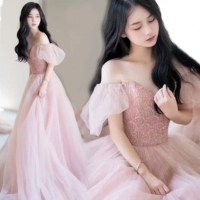 Милое свадебное платье, розовое коктейльное платье для невесты