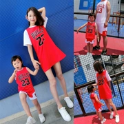 Mùa hè mới 2019NJ đồng phục bóng rổ thể thao thoáng khí phù hợp với một gia đình có ba mẹ con gái mẹ và con trai đồ thể thao cha mẹ-con - Trang phục dành cho cha mẹ và con