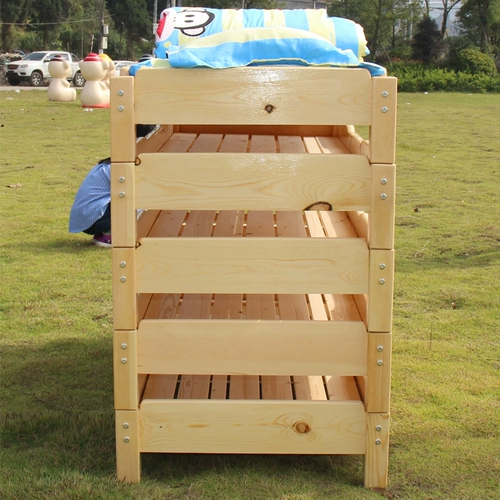 Кровать для детского сада из натурального дерева для школьников для сна, башенка