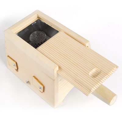 膝盖关节实木加高弧形双柱2孔艾灸盒