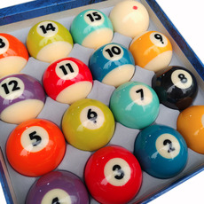 Шары для бильярда 新康8a独眼龙美式台球树脂水晶十六彩黑8桌球子标准大号直径5.7cm