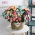 Hoa trà bọt hoa giả hoa châu Âu hoa giả hoa trang trí phòng khách hoa Mỹ retro đồ đạc trong nhà - Hoa nhân tạo / Cây / Trái cây cây giả trong nhà Hoa nhân tạo / Cây / Trái cây