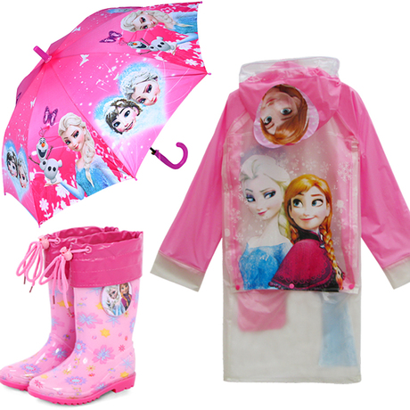  | Цена 876 руб | Небольшой студент девочки наряд ребенок плащ  2-16 лет лед романтика принцесса в больших детей сапоги зонт дождь брюки