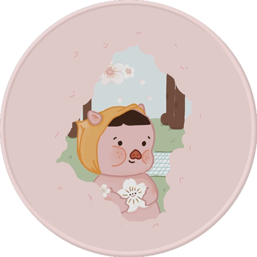 Оригинальная розовая квадратная резиновая нескользящая милая мышка, 20см