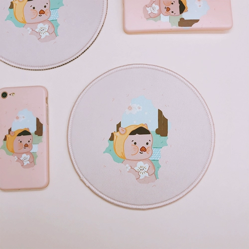 Оригинальная розовая квадратная резиновая нескользящая милая мышка, 20см