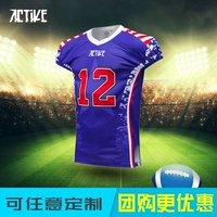 Mỹ jerseys football mặc nam sinh viên đại học mùa hè bóng phù hợp với rugby nam áo sơ mi tùy chỉnh in olive đội đồng phục găng tay chơi bóng bầu dục