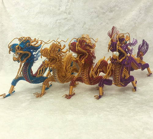 [50 см Дракон] Модель Дракона Модель домашнего украшения Цвет алюминиевая линия