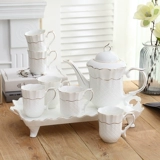 Кофейная чашка, глина, чайный сервиз, комплект со стаканом, европейский стиль, простой и элегантный дизайн