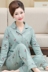 Áo khoác nữ, áo khoác, áo cánh, đồ ngủ, bé gái, mùa xuân, mùa thu, mùa hè, cotton, bộ đồ dài tay, mẹ trung niên, dịch vụ tại nhà - Pyjama thời trang nam Pyjama
