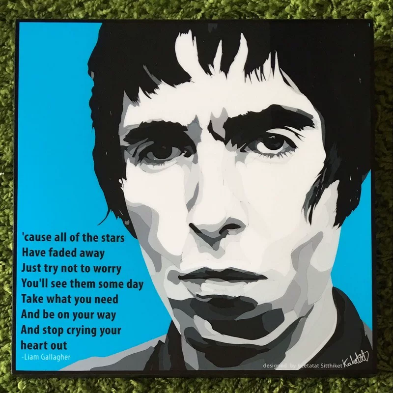 [Известное поп-арт полотно Liam Gallagher.]