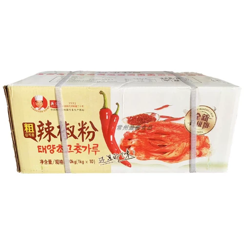 英潮 Групный перец порошок корейский Qimchi Spicy Cabbage Catering и питье чили измельченной цельной коробки 1 кг10 Упаковка много -провинциальная бесплатная доставка