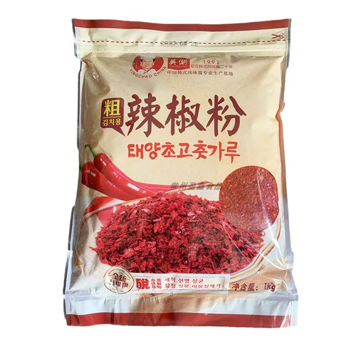 英潮 Групный перец порошок корейский Qimchi Spicy Cabbage Catering и питье чили измельченной цельной коробки 1 кг10 Упаковка много -провинциальная бесплатная доставка