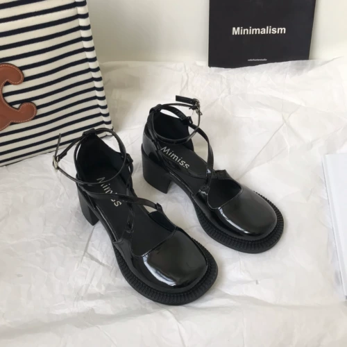 Летняя обувь для кожаной обуви в английском стиле, японские универсальные сандалии, в британском стиле, 2023