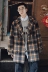 [Ưu đãi đặc biệt] Áo khoác lông màu xám tương phản 18 mùa đông, áo khoác len vai dài nam theo xu hướng áo khoác Hàn Quốc