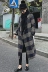 Chống mùa giải phóng mặt bằng 2018 mới retro kẻ sọc áo len nữ phần dài Hàn Quốc phiên bản của mùa thu lỏng lẻo và mùa đông áo len áo khoác lông Trung bình và dài Coat