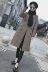 Chống mùa giải phóng mặt bằng mùa đông retro ngàn chim kẻ sọc áo len nữ phần dài Hàn Quốc phiên bản 2018 mới áo len áo măng tô nữ Trung bình và dài Coat