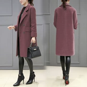 Chống mùa giải phóng mặt bằng mùa thu và mùa đông áo len nữ phần dài Hàn Quốc phiên bản 2018 new loose Hepburn gió áo len