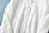 L25 ren màu rắn khâu Hàn Quốc phiên bản của mỏng đơn ngực áo dài 18 mùa thu nữ xu hướng mới lỏng lẻo những mẫu áo sơ mi đẹp Áo sơ mi