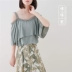 Cao- đồng- amoniac chiffon ren sling quây áo sơ mi chiffon hàng đầu. Bán hết mà không cần bổ sung