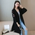 Áo len bà cardigan mùa xuân 2018 mới lỏng mùa xuân Hàn Quốc và mùa thu hoang dã dệt kim mùa xuân áo khoác dài áo len nữ hàng hiệu Cardigan