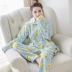 Mùa thu và mùa đông đồ ngủ flannel nhung nhung nữ dài tay cỡ lớn phiên bản Hàn Quốc của phim hoạt hình tươi phục vụ nhà sinh viên phù hợp với áo len đồ bộ nữ mặc nhà Bộ Pajama