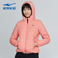 Hongxing Erke 2019 áo khoác nữ cotton quần áo ấm ấm độn áo khoác trùm đầu áo khoác ngắn áo khoác thể thao - Quần áo độn bông thể thao áo phao gile nam