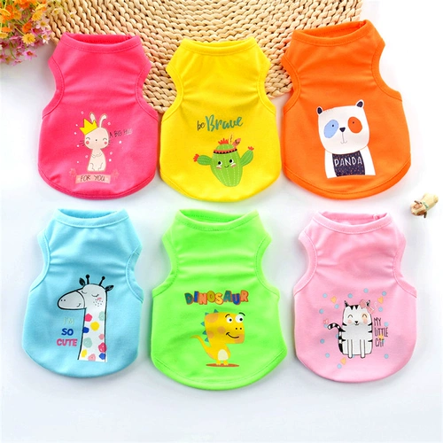 Собачья одежда летняя плюшевая кошачья жилет тонкий мини-бишон медведь собака супер маленький питомец с двуногими одеждой