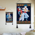Phong cách trung quốc năm mươi lăm quốc gia tấm thảm phòng khách phòng ngủ nền trang trí canvas art painting mural cá tính treo vải Tapestry