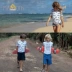 Băng cướp bãi biển Hà Lan UPF50 + áo sơ mi nam và nữ tay ngắn Quần áo chống nắng quần áo chia áo tắm quần áo đi biển