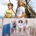 Băng cướp bãi biển Hà Lan UPF50 + áo sơ mi nam và nữ tay ngắn Quần áo chống nắng quần áo chia áo tắm quần áo đi biển đồ bơi trẻ em xuất khẩu Đồ bơi trẻ em