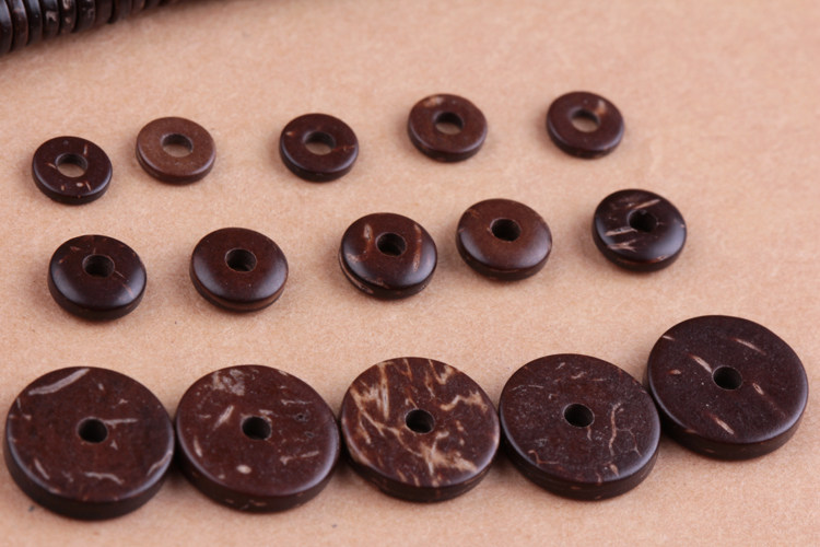 天然印度椰壳隔片 椰壳隔珠 星月菩提隔珠 椰壳算盘珠diy饰品配件