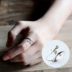 925 sterling silver ring mở trẻ lá Nhật Bản và Hàn Quốc tính khí văn học nhẫn nữ nhẫn ngón trỏ ngón tay món quà đơn giản