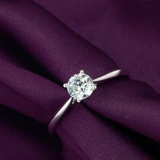 Платиновое натуральное обручальное кольцо для влюбленных, бриллиант в один карат, золото 18 карат