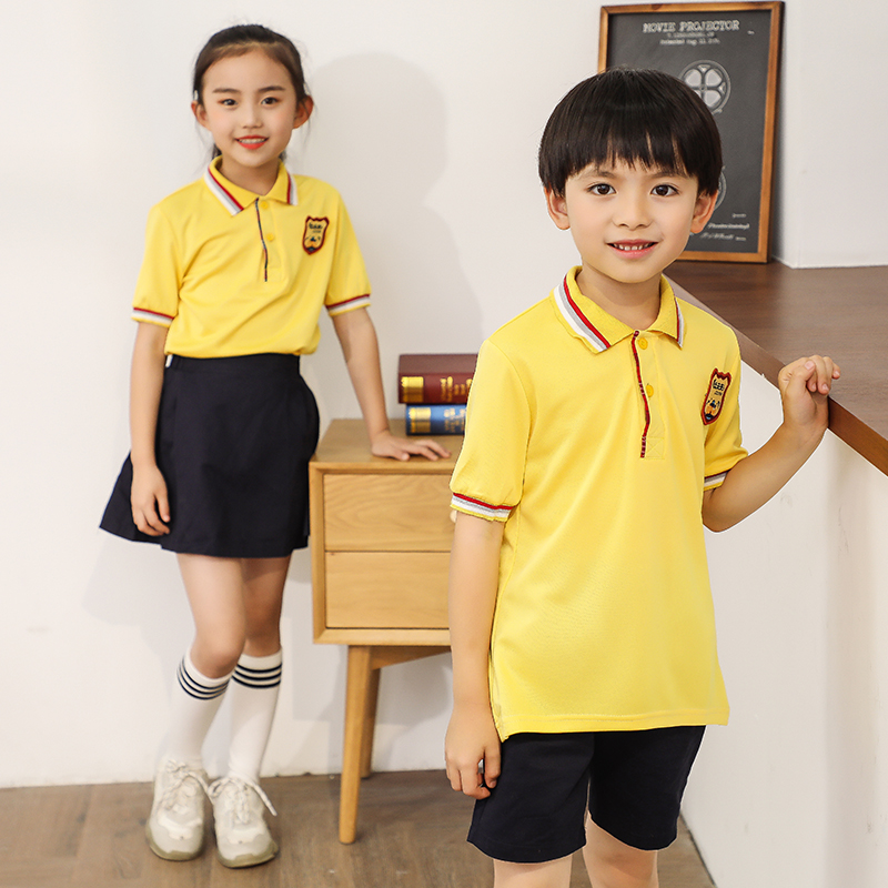 Đồng phục học sinh phong cách Anh phù hợp với học sinh tiểu học nam và nữ tay áo ngắn phù hợp với đồng phục tiểu học và trung học - Đồng phục trường học / tùy chỉnh thực hiện