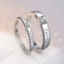 Nhẫn kim cương đôi nam nữ một cặp hôn nhân trực tiếp mở đạo cụ cưới 1 carat mô phỏng nhẫn kim cương mới