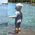 3-9 tuổi dễ thương phim hoạt hình cá mập trẻ em một mảnh áo tắm chàng trai và cô gái bé sứa bãi biển kem chống nắng áo tắm