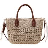 Портативная соломенная летняя сумка через плечо, универсальная брендовая плетеная сумка на одно плечо, коллекция 2023