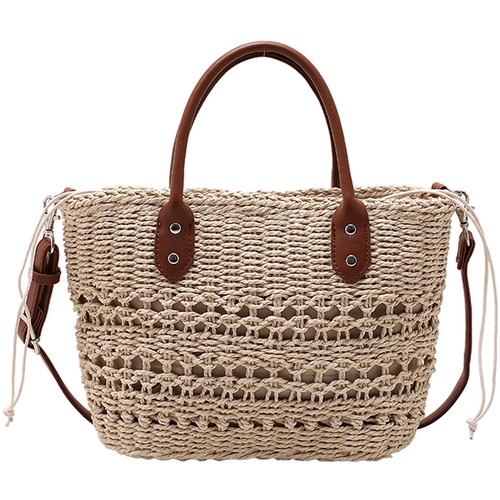 Портативная соломенная летняя сумка через плечо, универсальная брендовая плетеная сумка на одно плечо, коллекция 2023