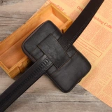 Ремень, кожаная поясная сумка, универсальный кошелек, 6 дюймов, из натуральной кожи