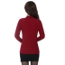 2019 Thời trang mới Slim Fit Plus Nhung Dày Nhiệt Top Phụ nữ Cổ cao Áo sơ mi ngắn đáy quần Đồ lót nhiệt - Áo ấm