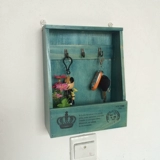 Ключевая коробка для хранения дома синий дом деревянный крыльцо ящик для дома клавиша подвесная подвеска