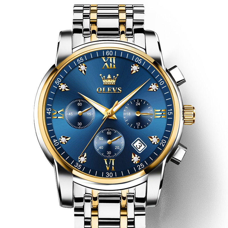 Men's Quartz Watch Stainless Steel Waterproof Automatic Style_voghion.com