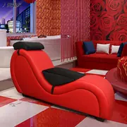 Cặp đôi ghế sofa phòng ngủ khách sạn lưới đa chức năng ghế dài màu đỏ ghế sofa giải trí cặp đôi vui vẻ tăng cường ghế tựa