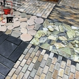 Натуральный каменный рыба -пруд мозаичный цветочный пруд дверной дверной столб Стена бассейна, как антикварная плитка для ванной комнаты, анти -скользящие плитки