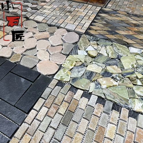 Натуральный каменный рыба -пруд мозаичный цветочный пруд дверной дверной столб Стена бассейна, как антикварная плитка для ванной комнаты, анти -скользящие плитки