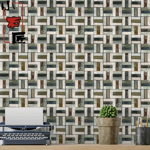 Натуральный каменный рыба -пруд мозаичный цветочный пруд дверной дверной столб Стена бассейна, как антикварная плитка для ванной комнаты, анти -скользящие плитки