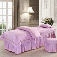 Tangtu Hàn Quốc màu rắn bông dày cotton vẻ đẹp trải giường bốn bộ của Châu Âu khử trùng hình xăm giường massage bìa ga giường spa đẹp