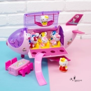 Piggy đồ chơi máy bay sang trọng hello kitty Hello Kitty hành khách cô gái chơi nhà đặt quà